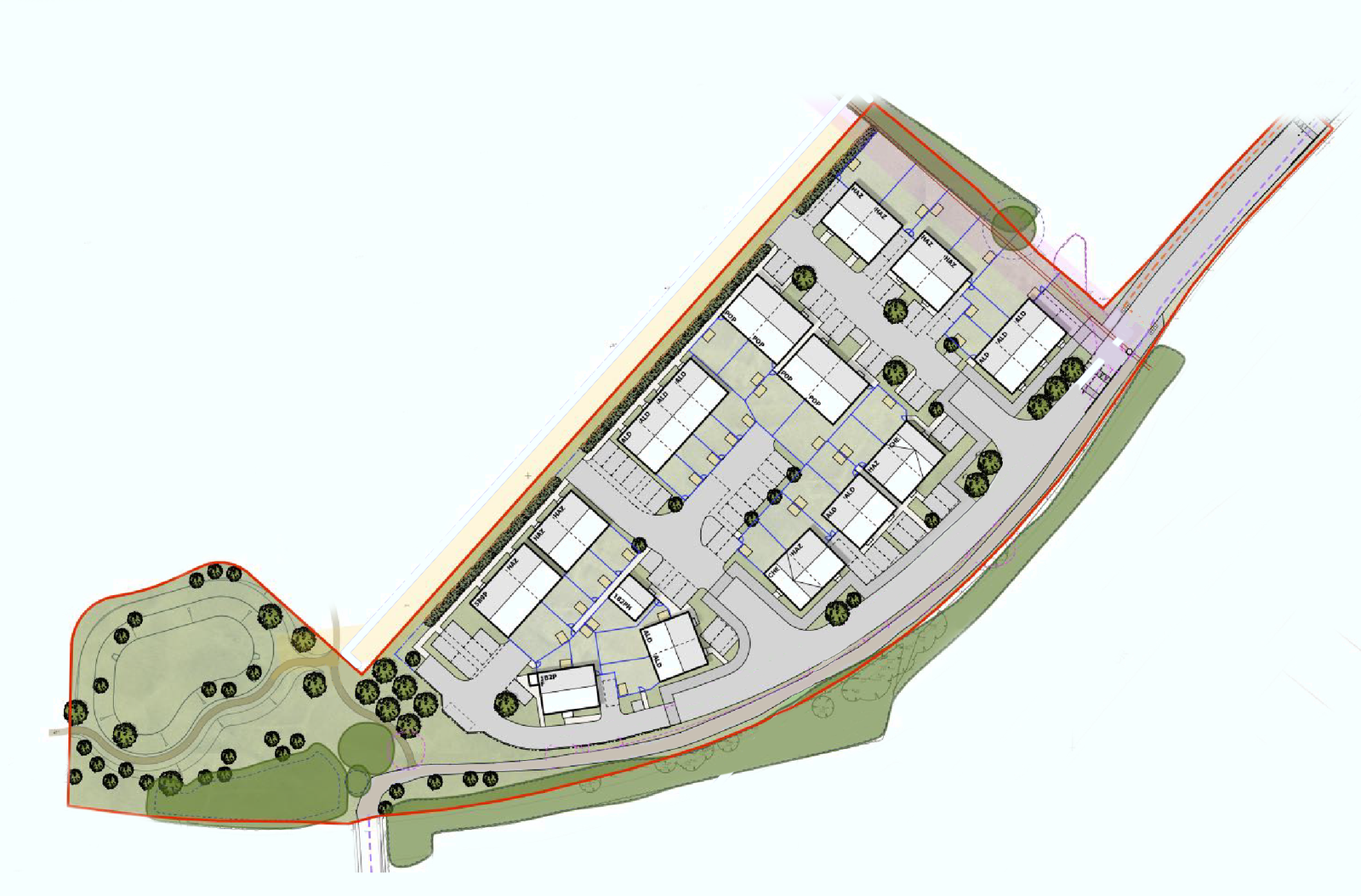 Site plan of Bromford's new homes in Gloucester.
