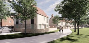 Street scene showing how Bromford's new homes at Snow Capel will look when completed.
